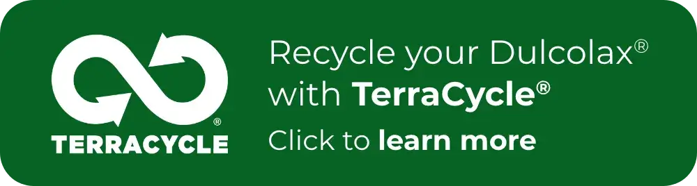 Recycle Dulcolax with TerraCycle information banner.